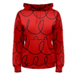 Red Background Wallpaper Women s Pullover Hoodie