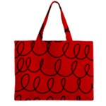 Red Background Wallpaper Zipper Mini Tote Bag