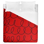 Red Background Wallpaper Duvet Cover (Queen Size)