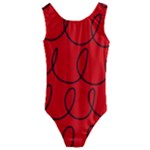 Red Background Wallpaper Kids  Cut-Out Back One Piece Swimsuit