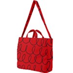 Red Background Wallpaper Square Shoulder Tote Bag