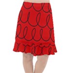 Red Background Wallpaper Fishtail Chiffon Skirt