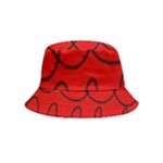Red Background Wallpaper Inside Out Bucket Hat (Kids)