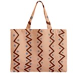 Print Pattern Minimal Tribal Zipper Mini Tote Bag