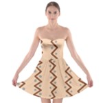 Print Pattern Minimal Tribal Strapless Bra Top Dress