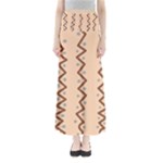 Print Pattern Minimal Tribal Full Length Maxi Skirt