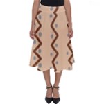 Print Pattern Minimal Tribal Perfect Length Midi Skirt