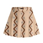 Print Pattern Minimal Tribal Mini Flare Skirt