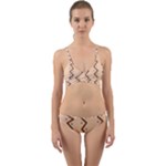 Print Pattern Minimal Tribal Wrap Around Bikini Set