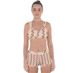 Print Pattern Minimal Tribal Racerback Boyleg Bikini Set