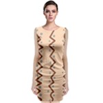 Print Pattern Minimal Tribal Sleeveless Velvet Midi Dress