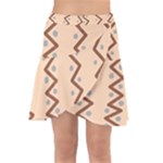 Print Pattern Minimal Tribal Wrap Front Skirt