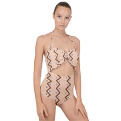 Scallop Top Cut Out Swimsuit 