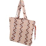 Print Pattern Minimal Tribal Drawstring Tote Bag