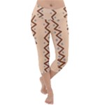 Print Pattern Minimal Tribal Lightweight Velour Capri Yoga Leggings