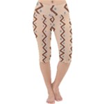 Print Pattern Minimal Tribal Lightweight Velour Cropped Yoga Leggings