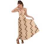Print Pattern Minimal Tribal Backless Maxi Beach Dress