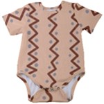 Print Pattern Minimal Tribal Baby Short Sleeve Bodysuit