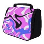 Swirl Pink White Blue Black Full Print Travel Pouch (Small)