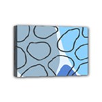 Boho Blue Deep Blue Artwork Mini Canvas 6  x 4  (Stretched)