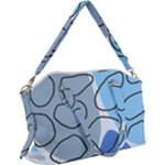 Boho Blue Deep Blue Artwork Canvas Crossbody Bag