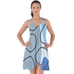 Boho Blue Deep Blue Artwork Show Some Back Chiffon Dress