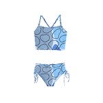 Boho Blue Deep Blue Artwork Girls  Tankini Swimsuit
