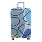 Boho Blue Deep Blue Artwork Luggage Cover (Small)