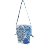 Boho Blue Deep Blue Artwork Folding Shoulder Bag