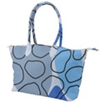 Boho Blue Deep Blue Artwork Canvas Shoulder Bag