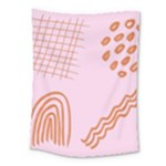 Elements Scribbles Wiggly Lines Retro Vintage Medium Tapestry