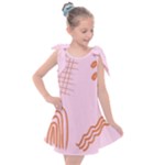 Elements Scribbles Wiggly Lines Retro Vintage Kids  Tie Up Tunic Dress