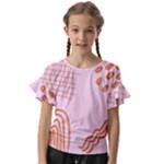 Elements Scribbles Wiggly Lines Retro Vintage Kids  Cut Out Flutter Sleeves
