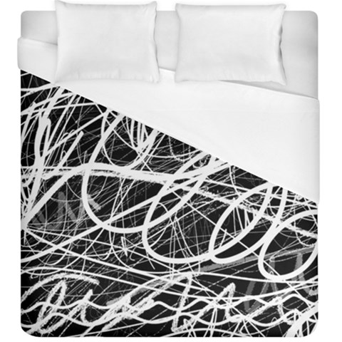 Ink Texture Colorful Blots Red Duvet Cover (King Size) from ZippyPress