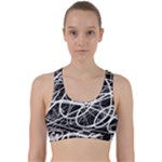 Ink Texture Colorful Blots Red Back Weave Sports Bra