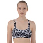 Ink Texture Colorful Blots Red Line Them Up Sports Bra