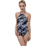 Ink Texture Colorful Blots Red Go with the Flow One Piece Swimsuit