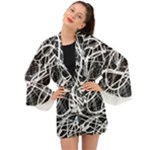Ink Texture Colorful Blots Red Long Sleeve Kimono