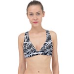 Ink Texture Colorful Blots Red Classic Banded Bikini Top