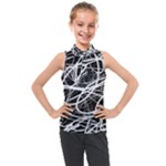 Flower Print Doodle Pattern Floral Kids  Sleeveless Polo T-Shirt