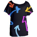 Colorful Arrows Kids Pointer Women s Oversized T-Shirt