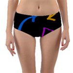 Colorful Arrows Kids Pointer Reversible Mid-Waist Bikini Bottoms