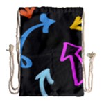 Colorful Arrows Kids Pointer Drawstring Bag (Large)