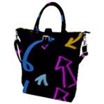 Ink Brushes Texture Grunge Buckle Top Tote Bag