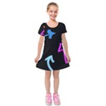 Colorful Arrows Kids Pointer Kids  Short Sleeve Velvet Dress