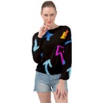 Colorful Arrows Kids Pointer Banded Bottom Chiffon Top