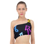 Colorful Arrows Kids Pointer Spliced Up Bikini Top 