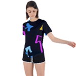 Colorful Arrows Kids Pointer Asymmetrical Short Sleeve Sports T-Shirt