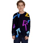 Colorful Arrows Kids Pointer Kids  Crewneck Sweatshirt