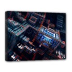 Fractal Cube 3d Art Nightmare Abstract Canvas 14  x 11  (Stretched)